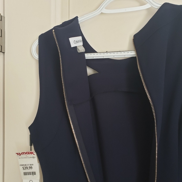 Calvin Klein Navy Blue Sheath Dress NWT SIZE 8 - Picture 9 of 16